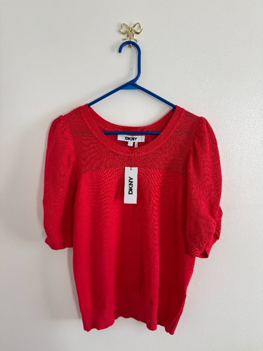 Women's Short Puff Sleeve Pullover Sweater NWT Large